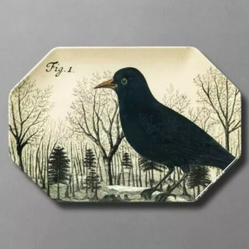 John Derian Feeling Peckish Raven Platter